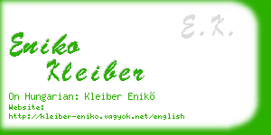 eniko kleiber business card
